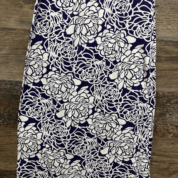 LOFT Floral Purple White Maxi Dress - Picture 3 of 6